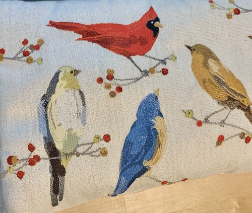 GORGEOUS EMBROIDERED DECORATIVE BIRD THROW PILLOW!! SEVERAL BIRD VARIETIES! - Bild 5 von 8