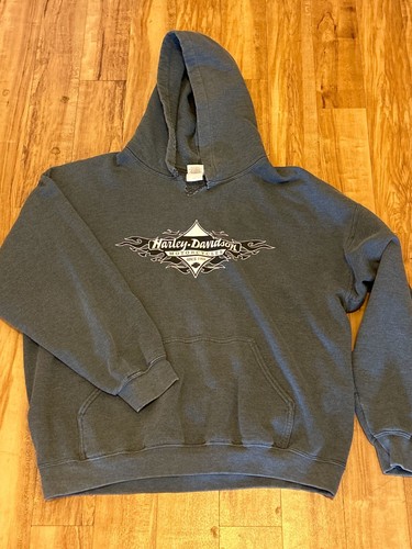 Harley Davidson Motorcycles grau Erwachsene Gr. XL Hoodie Marke Gildan Cut Neck