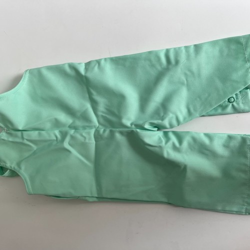 VTG 1980s Carters Mint Green Snap Jumpsuit Romper Overalls Polyester/Cotton 9 mo - Picture 7 of 7
