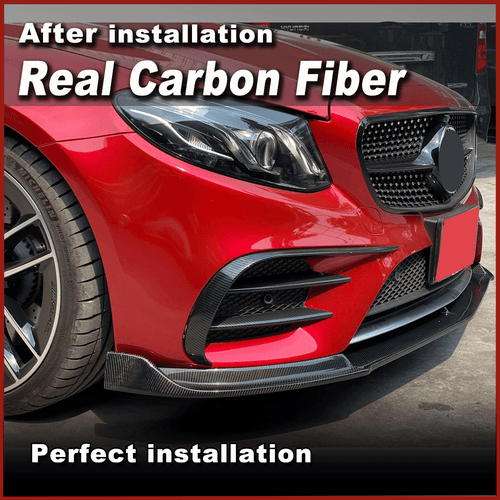 6PCS REAL CARBON Front Bumper Splitter Canard Fins For Benz W213 E400 E43 17-19 - Bild 4 von 12