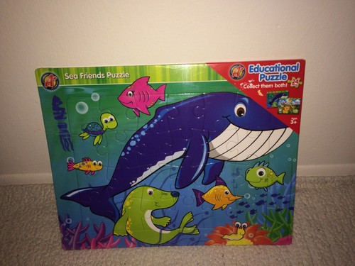 A+ Meerestiere pädagogisches Puzzle 24 Stck. 14 Zoll x 11 Zoll Alter 3+ Kind Lernen - Bild 1 von 3