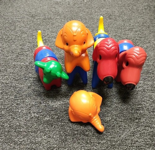 Vintg Tupperware Zoo It Yourself Plastic Animals Building Blocks Elephant  Dog  - Picture 9 of 11