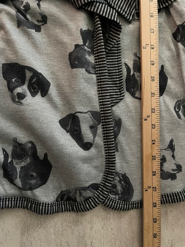 Woodrow & Friends Boys Small (7/8) Gray Sherpa Lined Robe Dog Faces - Picture 6 of 9