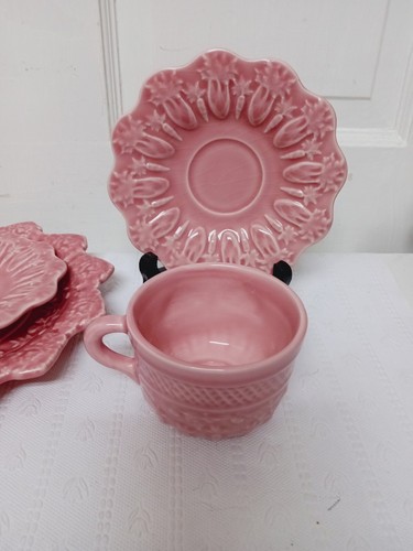 Pink Bordallo Pinheiro Portugal  4 Piece Ceramic Bundle  All Sold Together  - Picture 6 of 12
