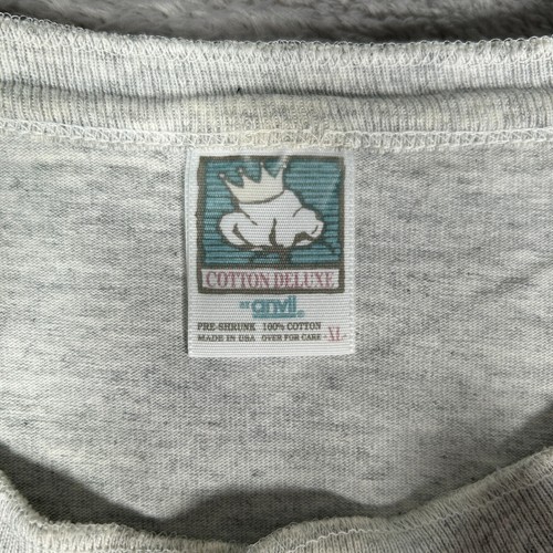 Cotton Deluxe Men's Gray Henley T-Shirt Size XL R.W. Knudsen Graphic Logo Casual - Picture 10 of 15