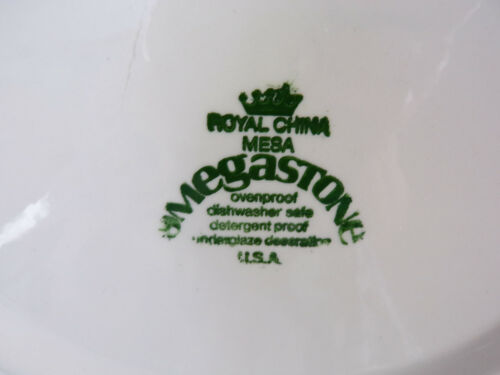 Vintage Royal China Mesa Omegastone Dinner Plate 10.5" Brown Medallion+Band b23 - Picture 2 of 4