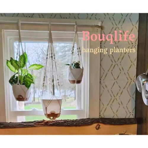 Hanging Planters with Macrame Plant Hangers for Indoor Outdoor Plants 3 Set - Picture 7 of 7