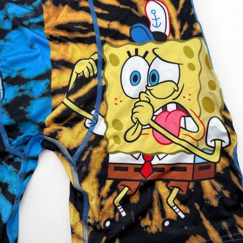 Calzoncillos boxer PSD Bob Esponja Calamardo para hombre ropa interior grande azul amarillo tie dye - Imagen 5 de 7