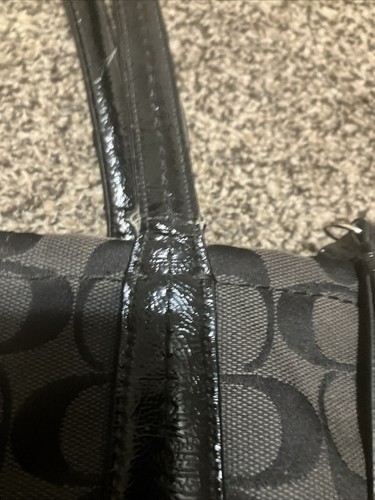 COACH Signature Python Stripe Tote Shoulder Canvas Handbag (H1360-F25706) - Picture 3 of 9