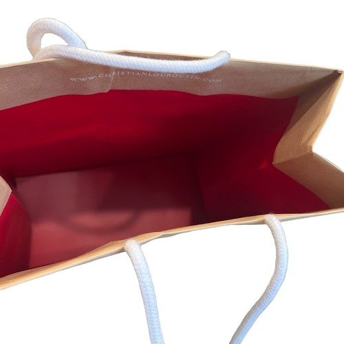 Christian Louboutin Paper Shopping Gift Bag Rope Handle 12"x10"x4.5" Authentic - Picture 4 of 4