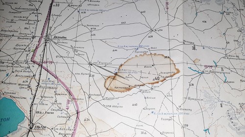 Große sowjetische Karte Generalstab aus Quadraten geklebt geheime Koordinaten Pilot. UdSSR - Bild 8 von 24