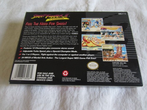 Street Fighter II: Turbo (SNES) Super Nintendo CIB Caja Completa 1993 Capcom RARO - Imagen 4 de 19