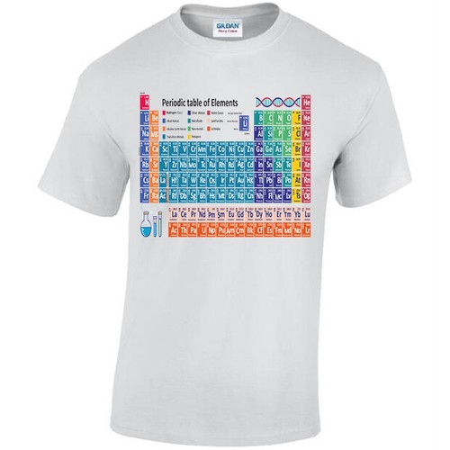 Periodic Table of Elements, T-shirt Unisex, Atomic Science Physics Chemistry - Picture 4 of 20