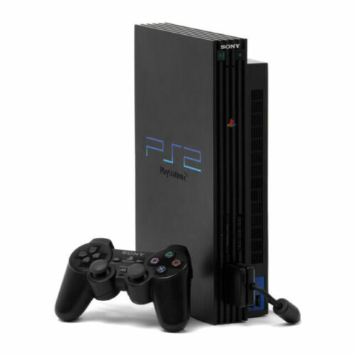 Restored Sony PlayStation 2 PS2 Slim Console Black Matching Controller  Power and Cables (Refurbished)