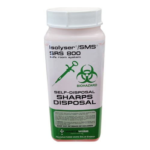 *8 botellas* WasteWise Isolyser SRS 800 objetos punzocortantes eliminación precargada 0,23 galones - Imagen 3 de 5