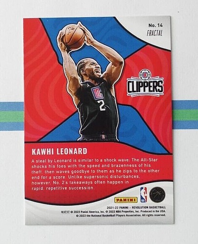 Cortapelos Panini Revolution Kawhi Leonard 2021-22 onda de choque fractal #14 - Imagen 2 de 2
