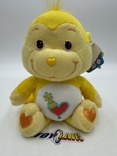 2004 Care Bear Cousins Yellow Playful Heart Monkey Plush 10" Stuffed Toy Collect