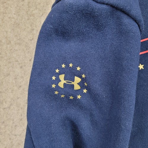 Under Armour Project Rock Sweater Womens XL Blue Pullover Crew Neck Freedom - Picture 4 of 10