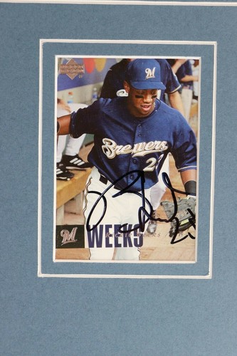 Rickie Weeks Signed Framed 16x20 Beanball Photo Display Brewers - Picture 2 of 2