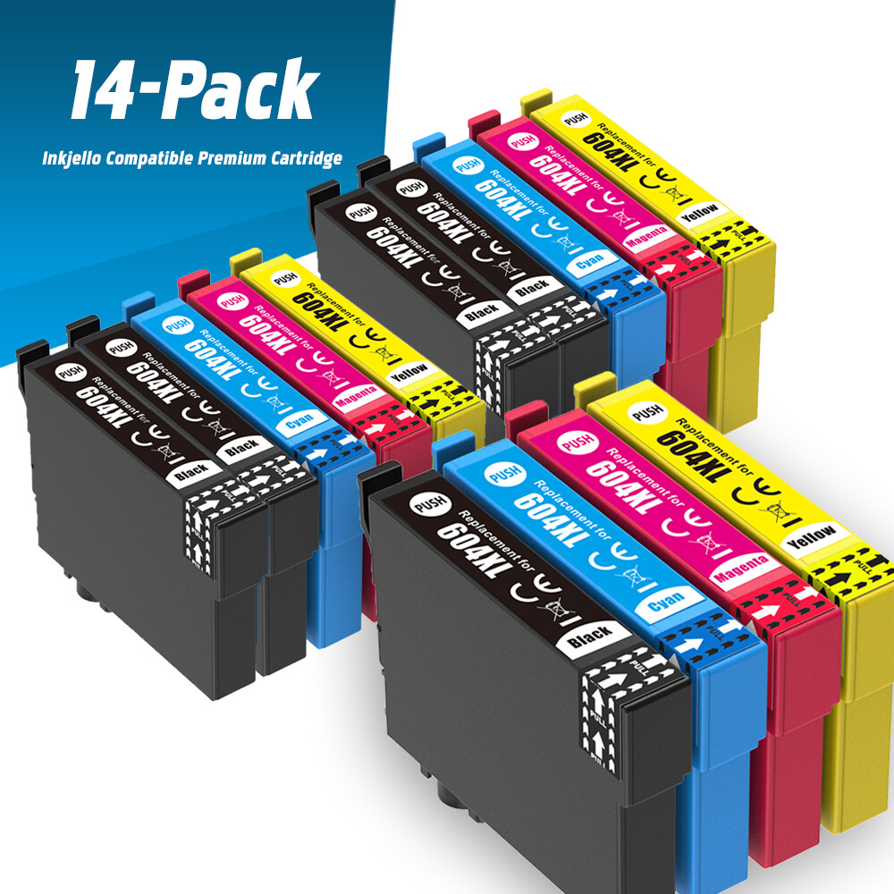 Lote de cartucho de tinta 604XL adecuado para Epson XP-4200 XP-2200 XP-2205 XP-3200