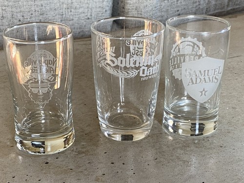 (3) Naperville Ale Feast tasting glasses Sam Adams, Solemn Oath, Fest Yeti - Picture 2 of 5