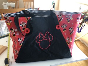 HANDMADE-MOUSE-THEME-TOTE-UNIQUE-ONE-OF-A-KIND