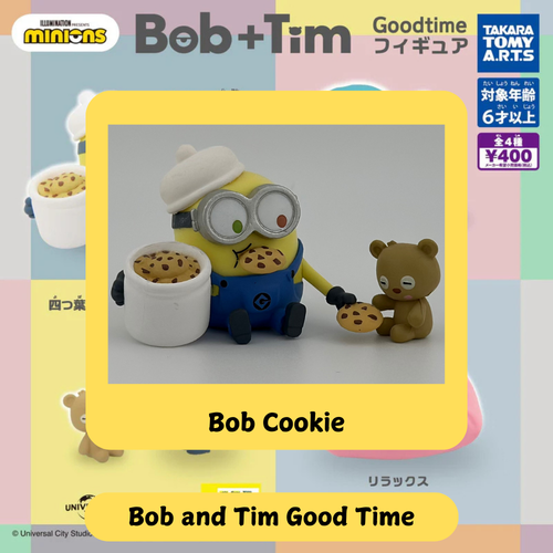 Full Set of 4 - Minions Bob + Tim Goodtime Gacha New Capsule Toy Bear - Picture 3 of 6