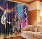 Awesome Music template 3D Curtains Blockout Photo Printing Curtains Drape Fabric
