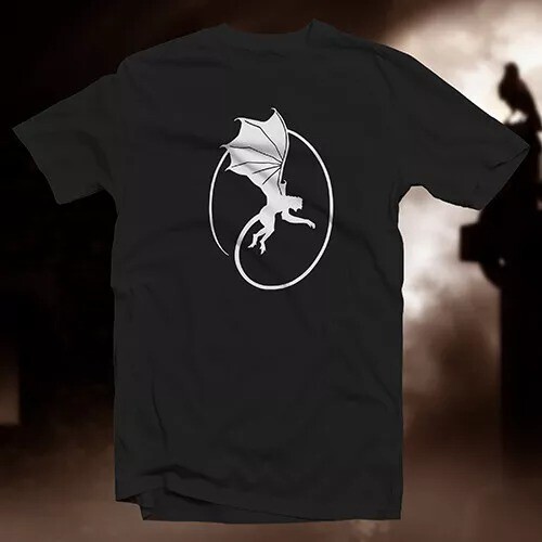 Flying Gargoyle COTTON T-SHIRT Medieval Cathedral Goliath Angela Katana Othello - Picture 16 of 16