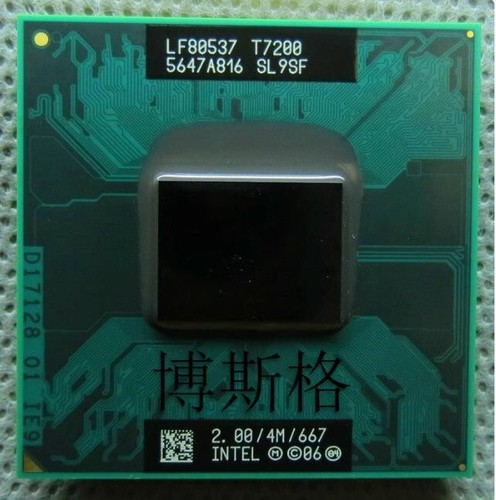 Intel Core 2 Duo T7200 SL9SF 2.0 GHz Dual-Core 667Mhz Socket 479 CPU Processor f - 第 1/1 張圖片