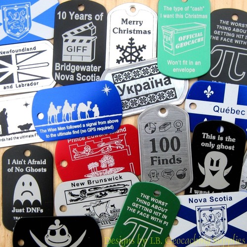Five (5) Unactivated Geocaching Dog Tags (Trackable, Random Assortment) - Afbeelding 5 van 10