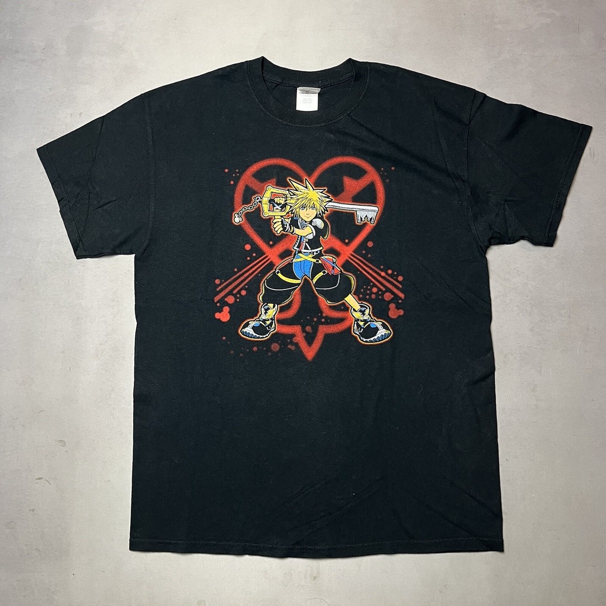 Vintage Kingdom Hearts Disney Video Game T Shirt Sora Large