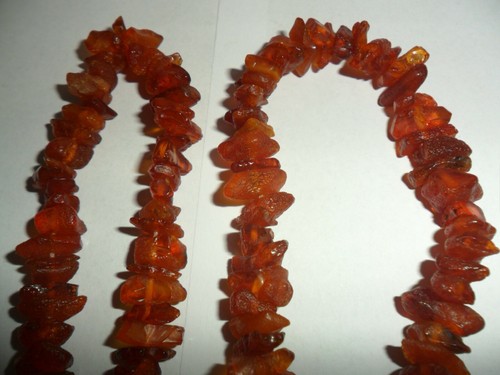 Antica collana di ambra grezza Antique amber necklace, rough natural, irregular - Imagen 7 de 7