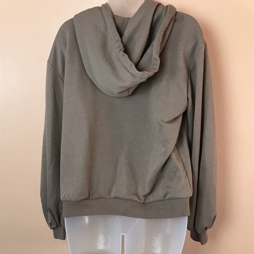 Current Air Anthropologie Tan Gold Sparkle Hoodie Pullover Sweatshirt Damen M - Bild 3 von 5