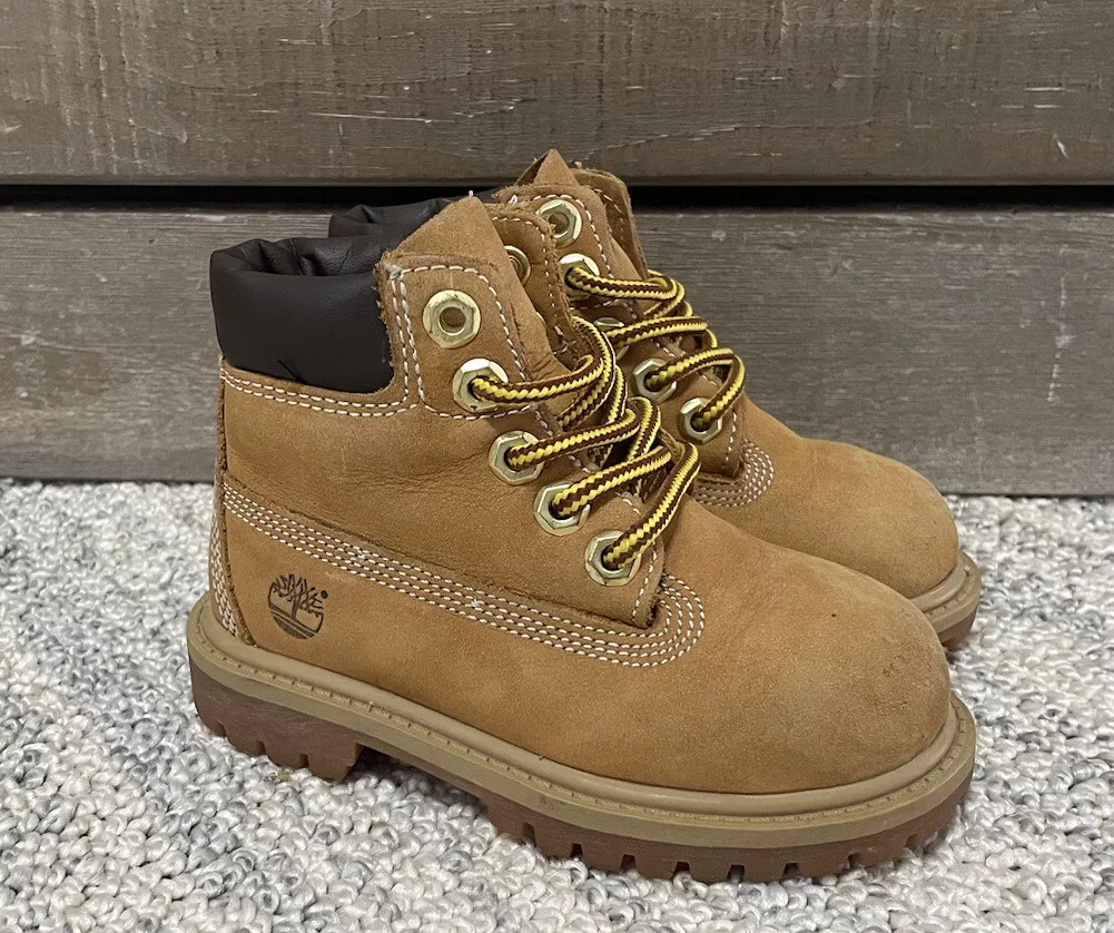 Timberland Wheat Classic Butter 12809 Premium Toddler Boots Size 6