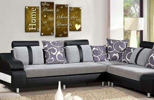 Family Love Quote Art Print Brown Cream Framed Split Wall Canvas Picture Large - Picture 2 of 6