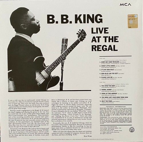 B.B. King - Live At The Regal (LP, Album, RE, 180) (Mint (M)) - Picture 2 of 5