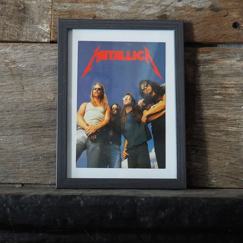 Metallica "Photo session pour le Black Album", carte postale de collection, sky