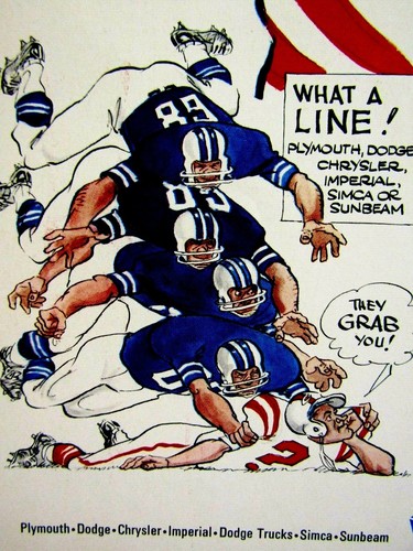 Bob Hope 1968 Chrysler Vintage NCAA Football Original Print 8.5 x 11" - Picture 2 of 7