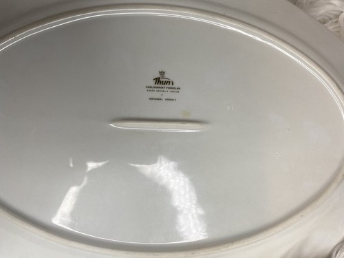 Vintage Thun Karlovarsky Porcelain Serving Tray, Gold Trim Kobalt - Picture 7 of 12