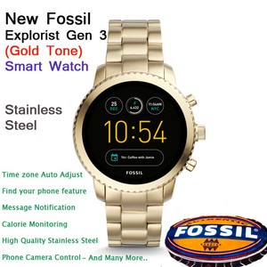 NEW Fossil Q Luxury Gen 3 Explorist Men's Stainless Steel Smartwatch Gold-Tone 796483374010 | eBay