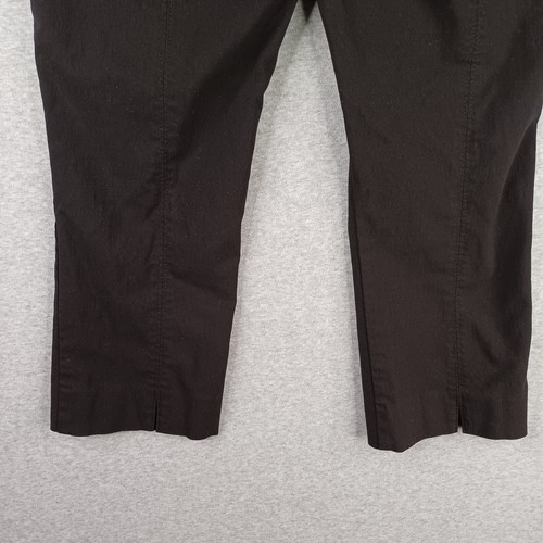 Marco Polo Pants Womens Size 12 Black Crop Elastic Waist Tapered Stretch - Picture 14 of 16