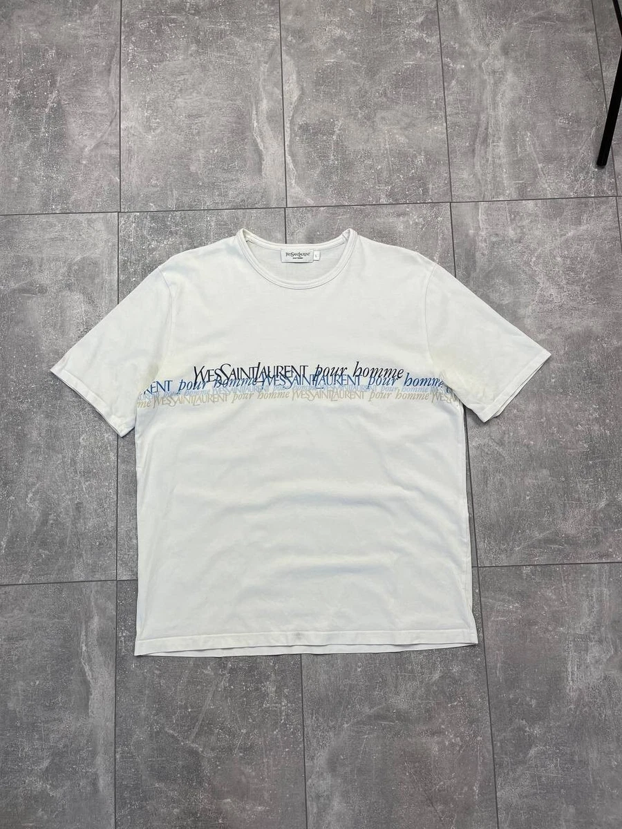 Ysl white t best sale shirt