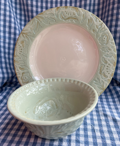 FITZ and FLOYD ~ "TOULOUSE" ~ GREEN DINNERWARE ~ YOU CHOOSE  1 or ALL ~ 1+ SHIP - Picture 1 of 11