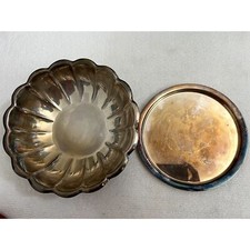2Pcs/pack Vintage Reed and Barton Silver Plated Bowl 175 Plate 980