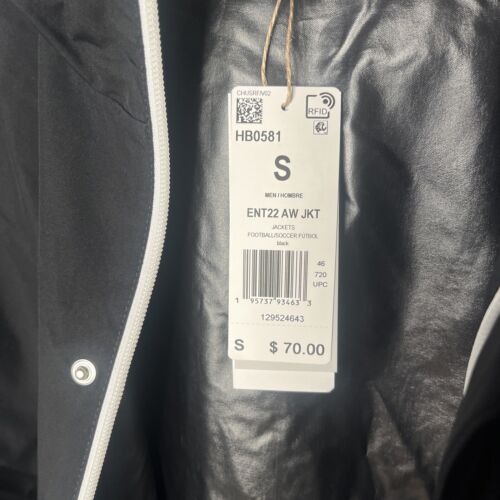 Adidas Full Zip Jacket Black Men's Size Small ENT22 AW NWT Hooded - Picture 5 of 6