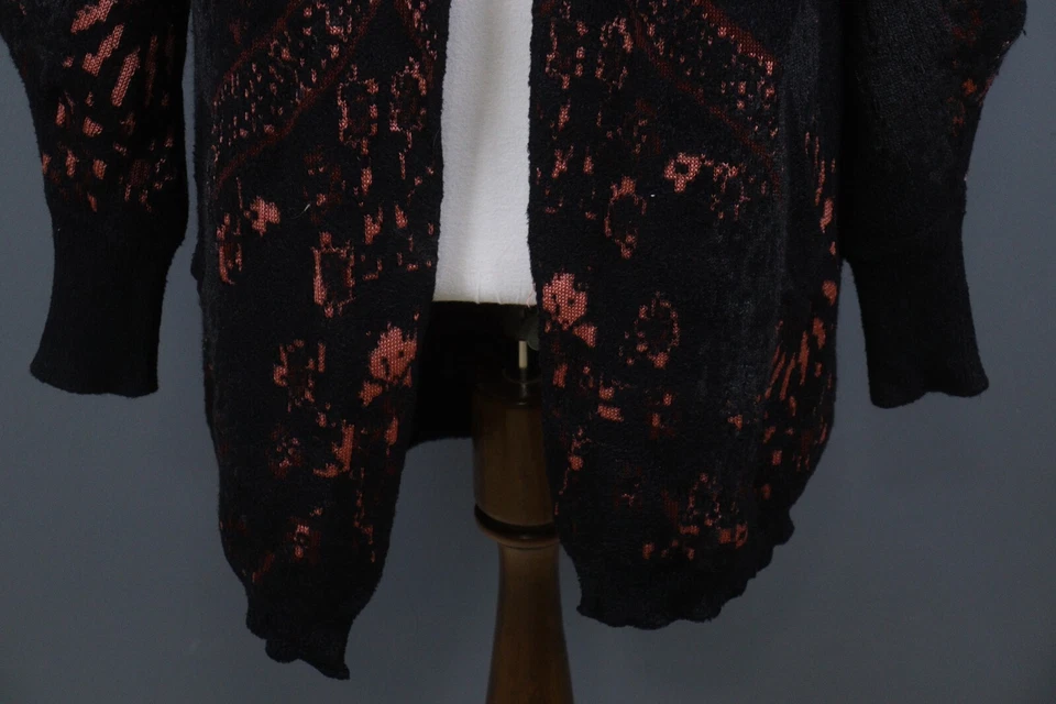 Просто Cavalli цветочный вязаный вискозы шерсти длинным рукавом кардиган свитер размер M - Изображение 3 из 4