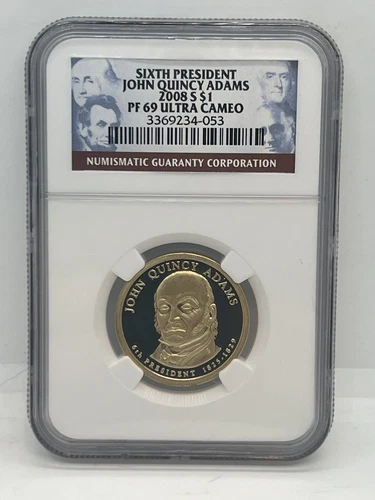 2007 S $1 SIXTH President, John Quincy Adams NGC PF69 Ultra Cameo #￼506