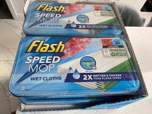 Flash Speed Mop 24 Wet Cloth Refills Wild Orchid Scent – 2 Times Wetter Thicker - Afbeelding 1 van 1