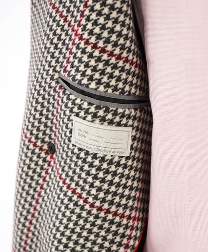 $2,250 ELEVENTY - Ivory/Black/Red Houndstooth CASHMERE/Wool Coat - 40R (50EU) - Picture 10 of 15